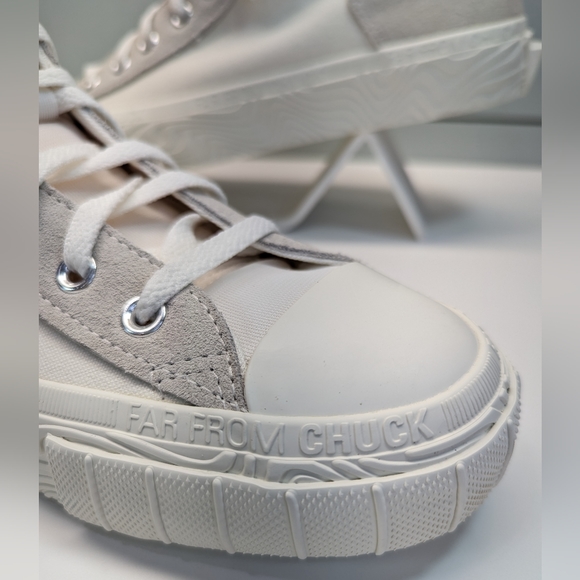 Converse Chuck Taylor Alt Star High Top Wavy Egret White Canvas Leather Men's 10 - Picture 4 of 10